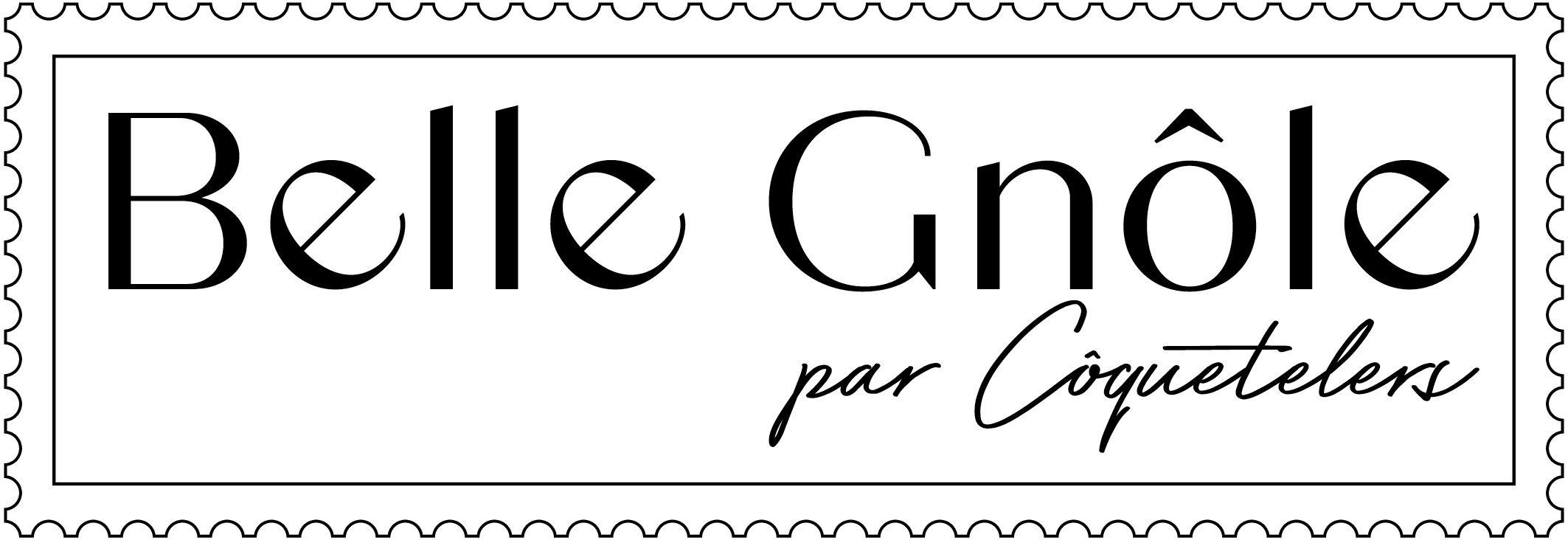 Logo Belle Gnole Timbre Noir Contour